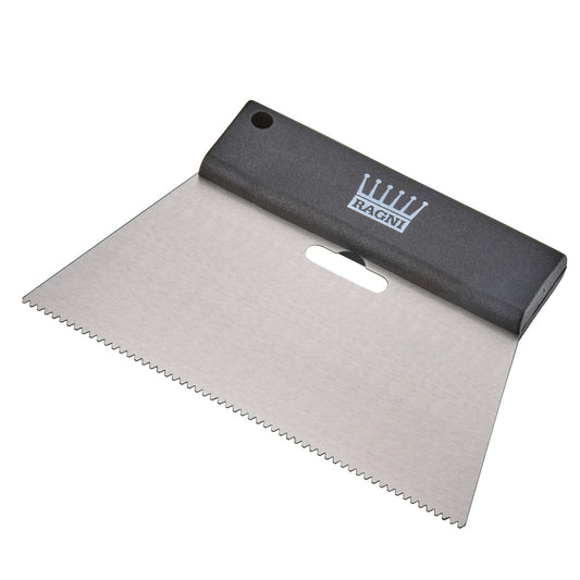 Ragni Adhesive Spreader with A2 Notched Blade & Soft Grip Handle 7"