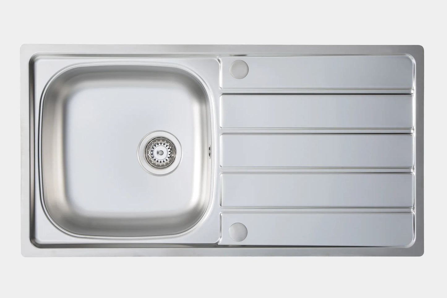 Carysil KD100L Steel Sink Large Single-Bowl & Drainer 965mm x 500mm x 170mm