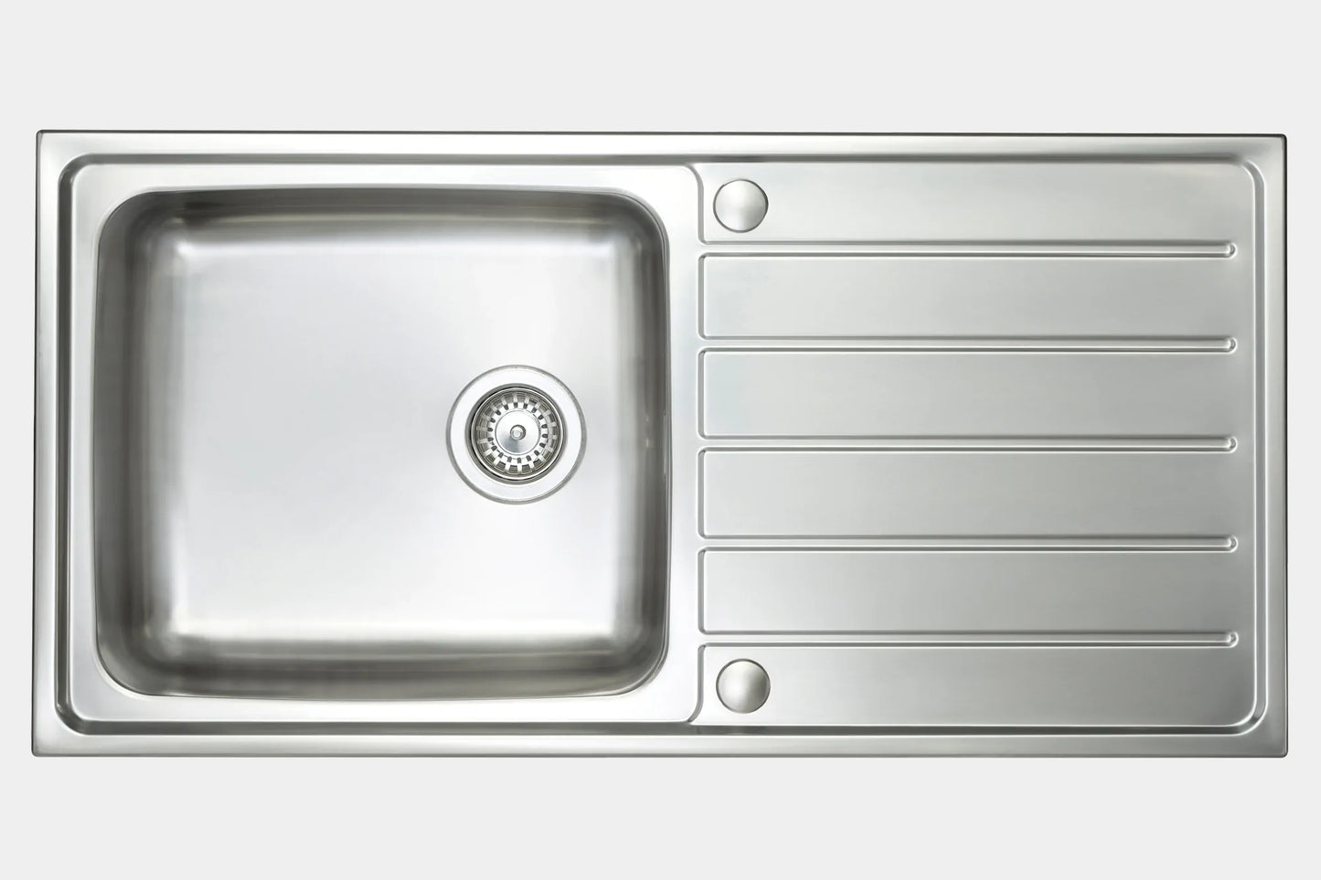 Carysil SD100L Steel Sink Large Single Bowl & Drainer 1000mm x 500mm x 185mm