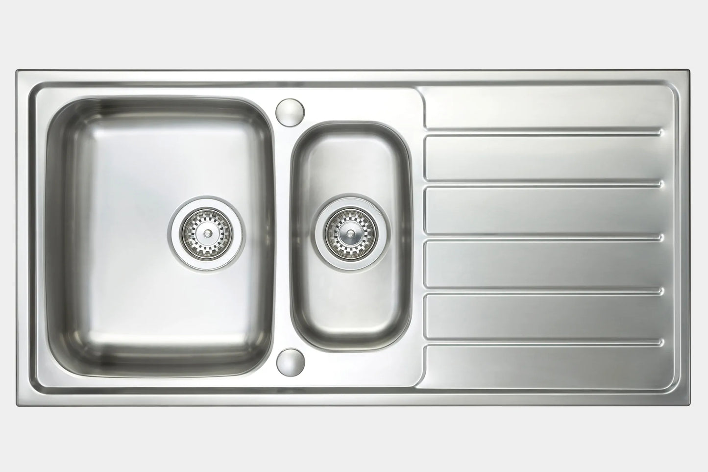Carysil SD150 Steel Sink 1.5-Bowl Inset 1000mm x 500mm x 185mm