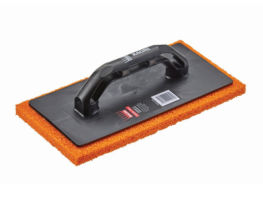 Ragni Coarse Medium Orange Sponge Float with ABS Handle 280mm x 140mm x 15mm