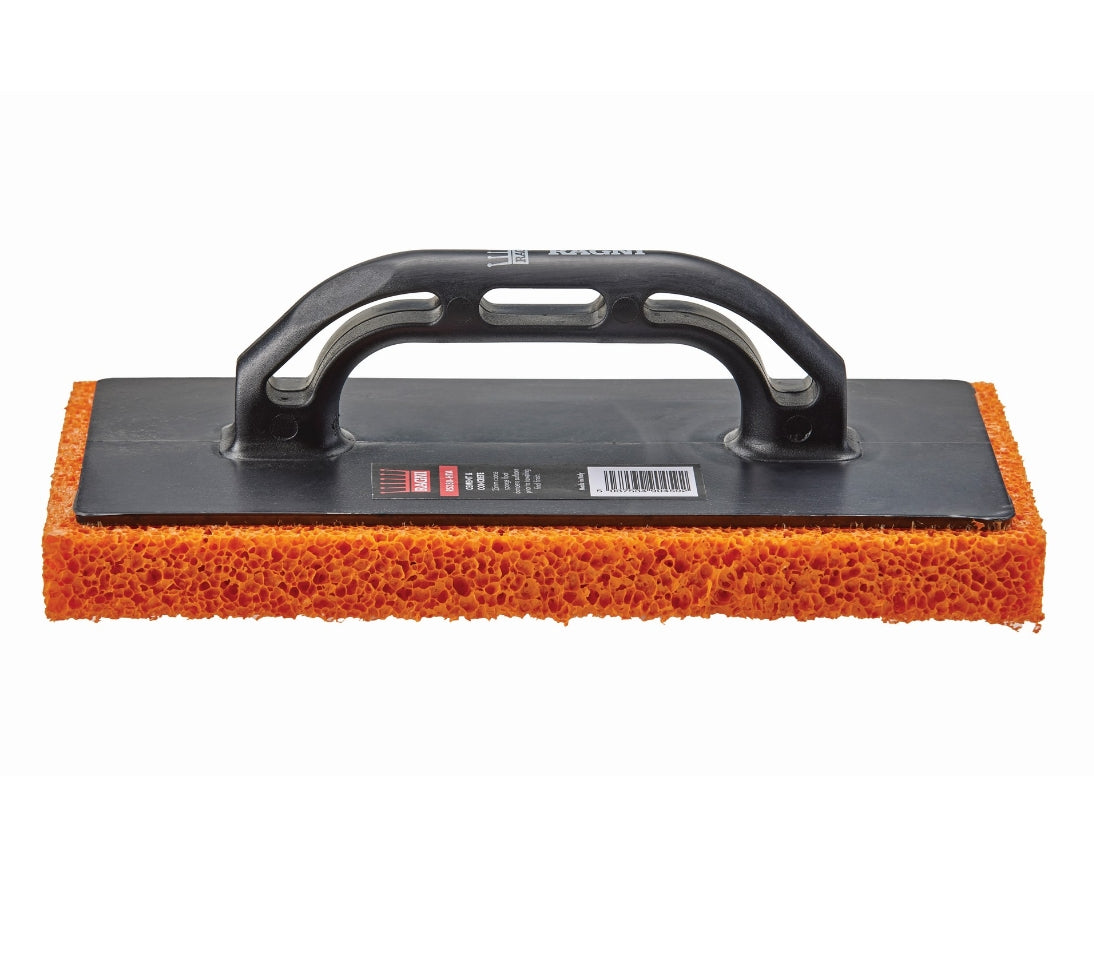 Ragni Coarse Medium Orange Sponge Float with ABS Handle 280mm x 140mm x 25mm