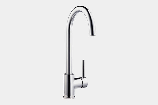Carysil HS195 Single Lever Tap Swan-Neck Kitchen Tap Chrome