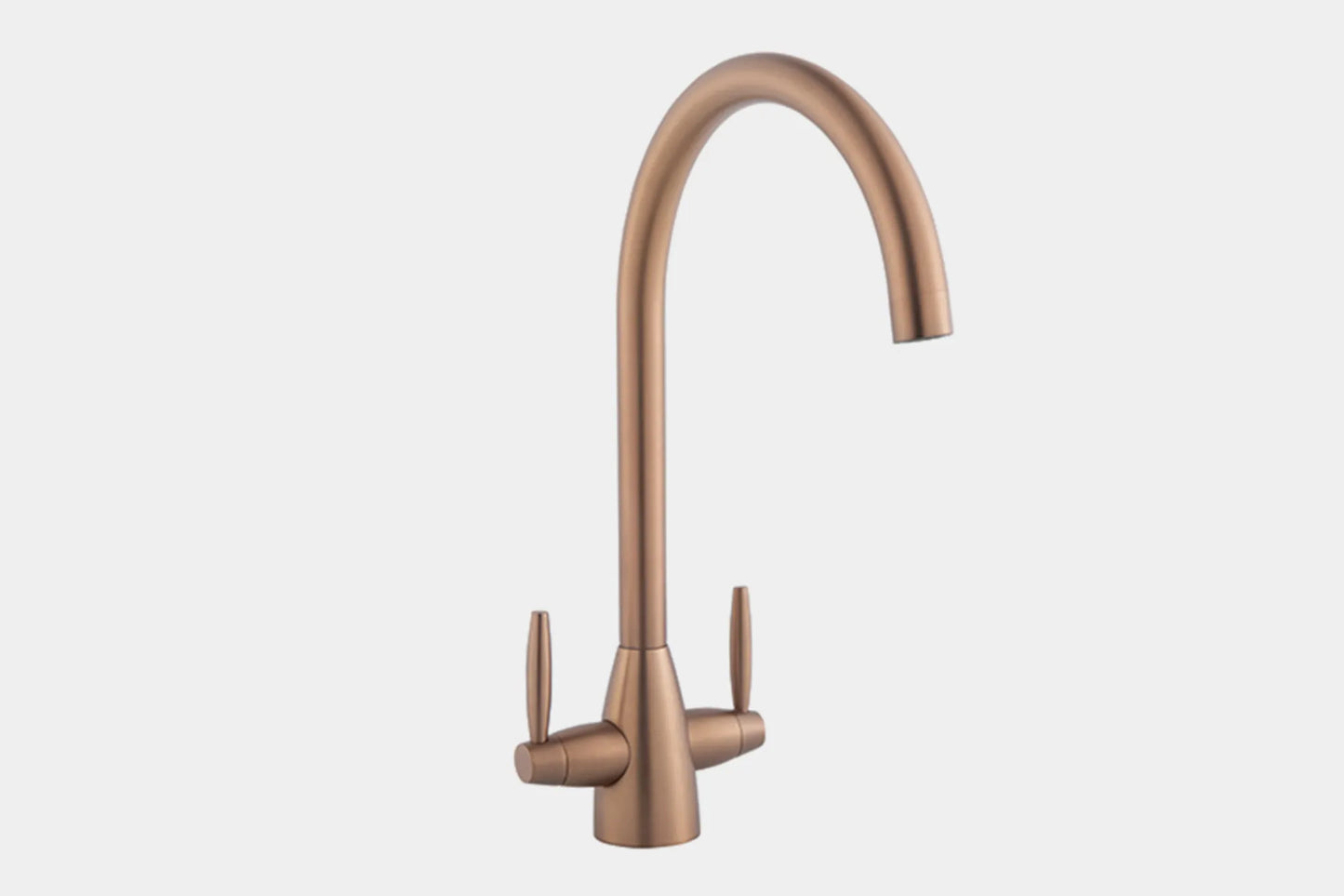 Carysil HS935 PVD Twin Lever Tap Swan-Neck Design Copper