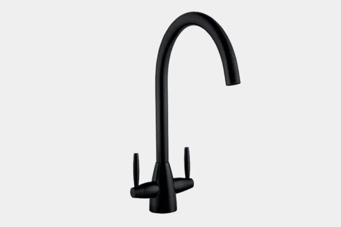 Carysil HS935 PVD Twin Lever Tap Swan-Neck Design Matt Black