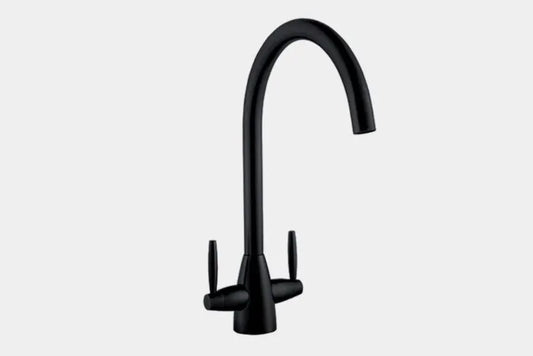 Carysil HS935 PVD Twin Lever Tap Swan-Neck Design Matt Black