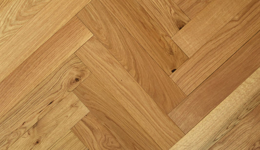 Engineered Herringbone Hard Wax Oiled Oak Wood Floor Natural White Oak (Pack of 60)