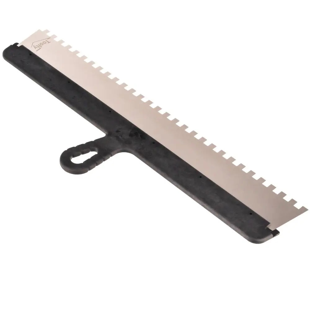 Toolty Stainless Steel Taping Knife Notched 600mm with 10mm Notches