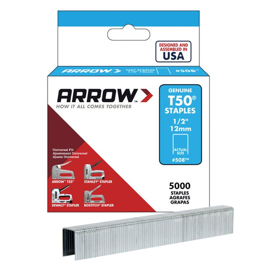 Arrow T50 Staples Bulk 12mm 1/2" (Pack of 5,000)