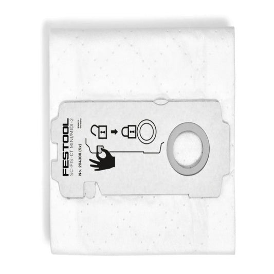 Festool SELFCLEAN Filter Bag SC-FIS-CT MINI/MIDI-2/5/CT15 (Pack of 5)