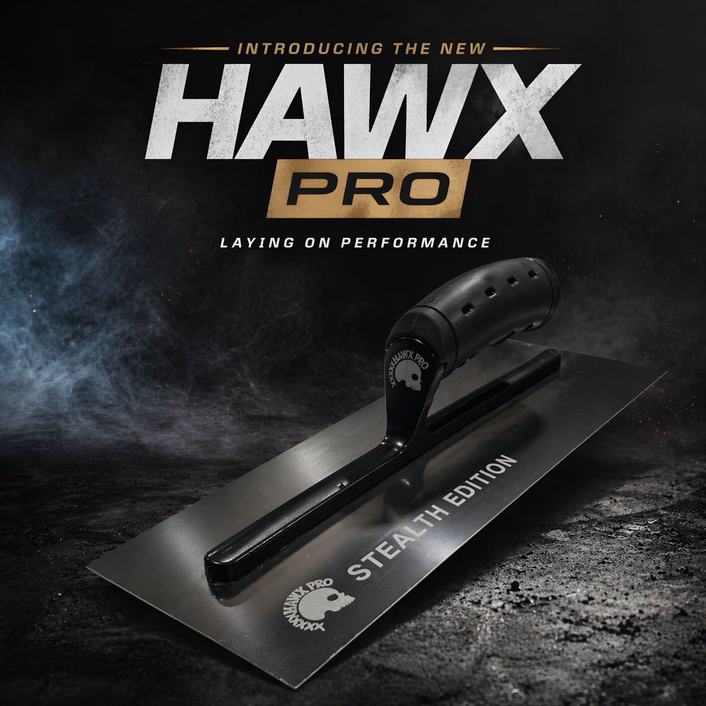 Hawx Pro Stealth Edition Laying On Performance Trowel 14"