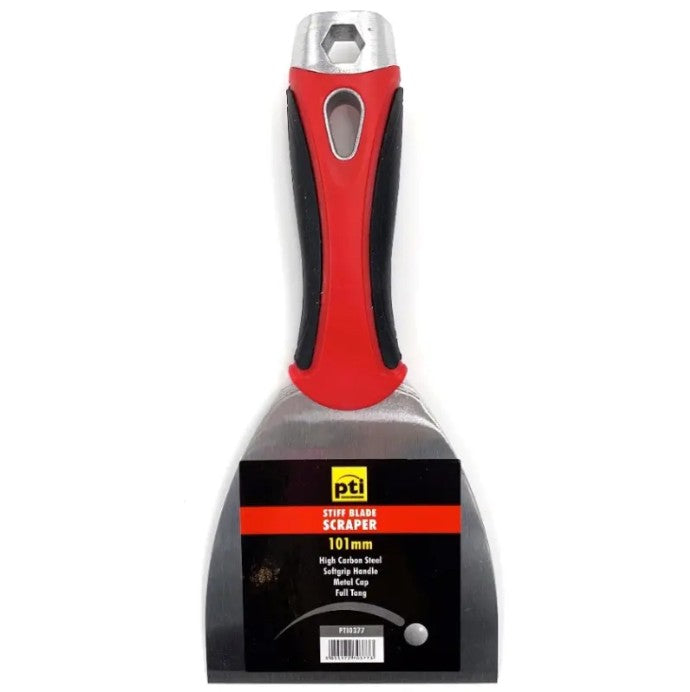 PTI Stiff Blade Scraper with Soft Grip Handle 101mm