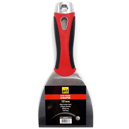 PTI Stiff Blade Scraper with Soft Grip Handle 101mm
