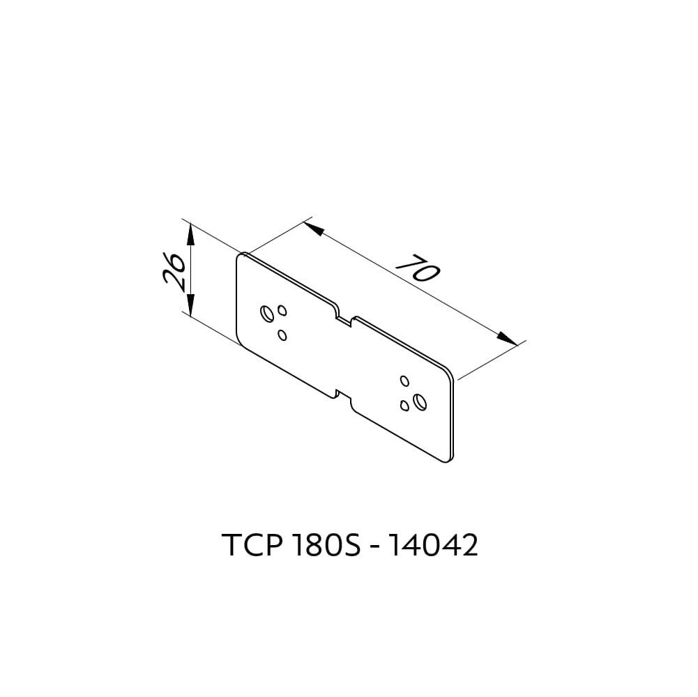 SAS International TCP180S Straight Splice to Suit 26.8mm Keyway (Pack of 100)